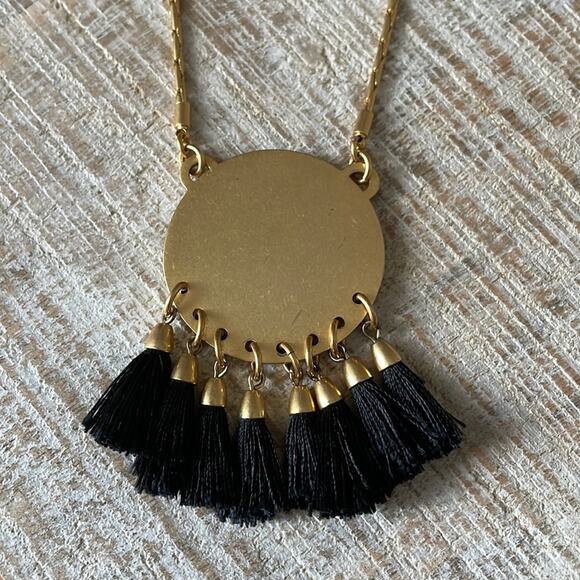 Madewell Moonshine Gold and Black Pendant Necklace - Picture 1 of 5
